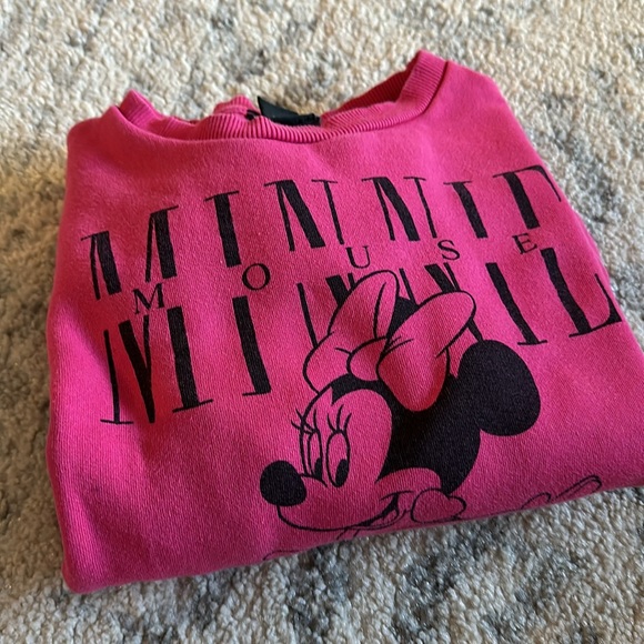 ❤️ ZARA Disney Minnie Mouse pink crop sweater ❤️ - Picture 2 of 3